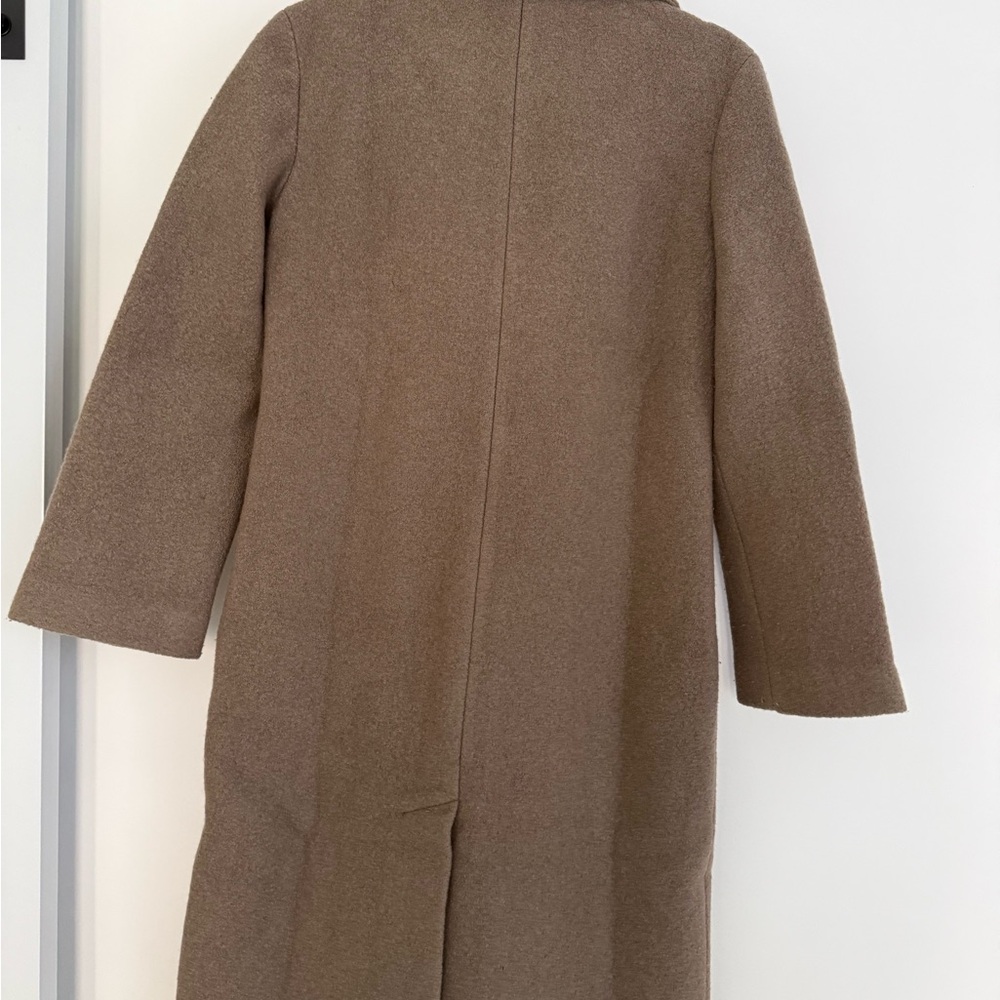 Quince 100% Merino Wool Shawl Collar Long Coat XS NWOT Heather Elm - Picture 14 of 14